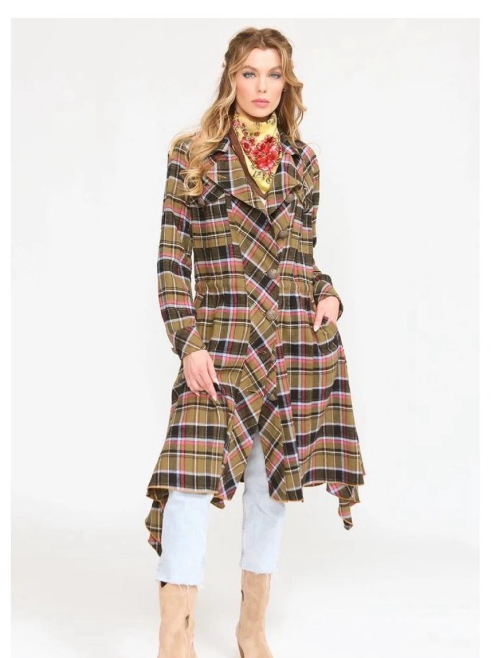 Aratta Silent Journey Coco plaid coat
